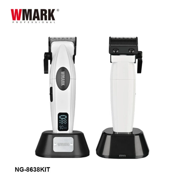 Zestaw Maszynka Trymer Shaver biały NG-8638 KIT 7