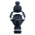Fotel Barberski WMARK B63-CH051B Czarny 2