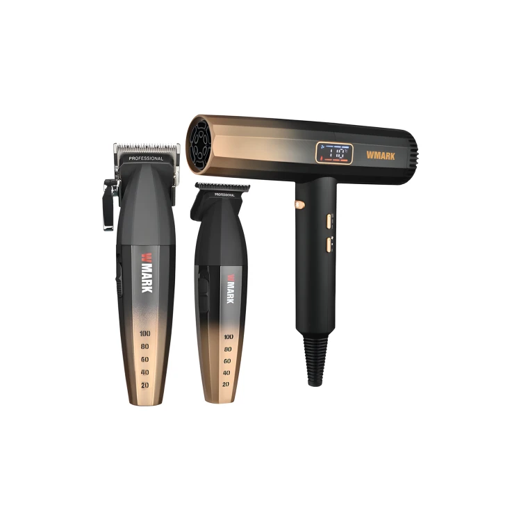 Zestaw-Maszynka-WMARK-NG-2038-Trymer-WMARK-NG-325-Suszarka-NG-9106-Czarno-Zloty v2
