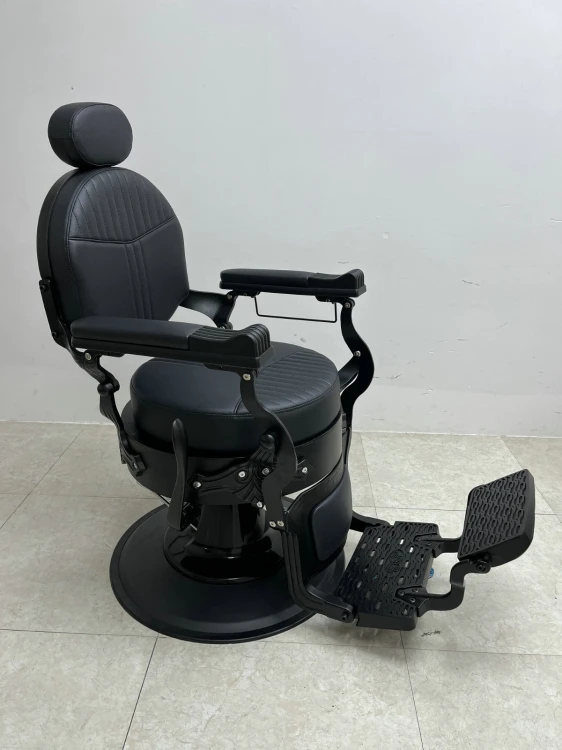 Fotel barberski B63-CH115 czarny