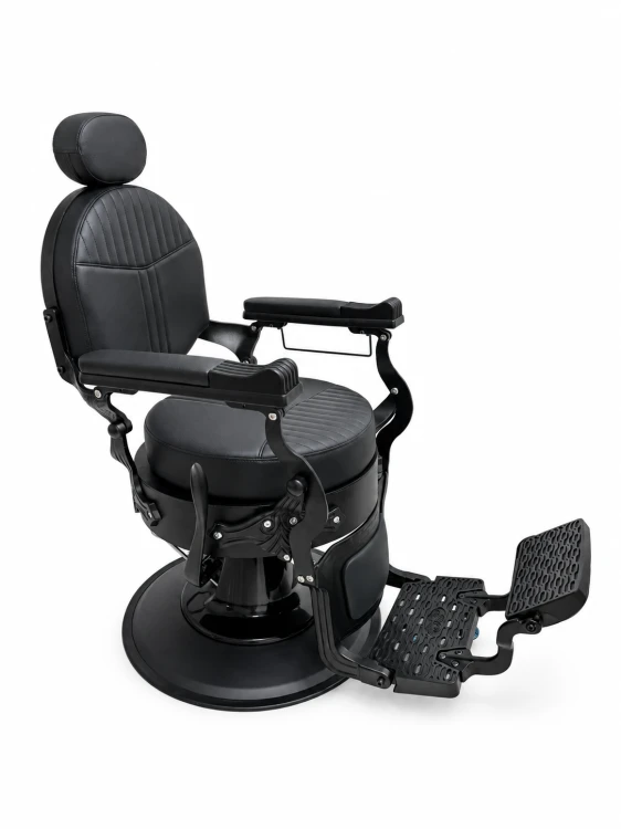 Fotel barberski B63-CH115 czarny