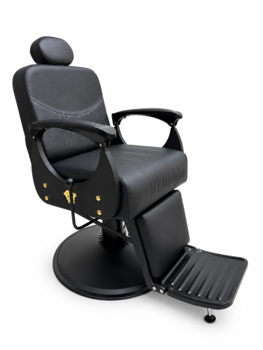 Fotel barberski B63-CH121 czarny
