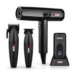 Zestaw Barber WMARK – Maszynka + Trymer + Shaver + Suszarka (Czarny Set PRO)