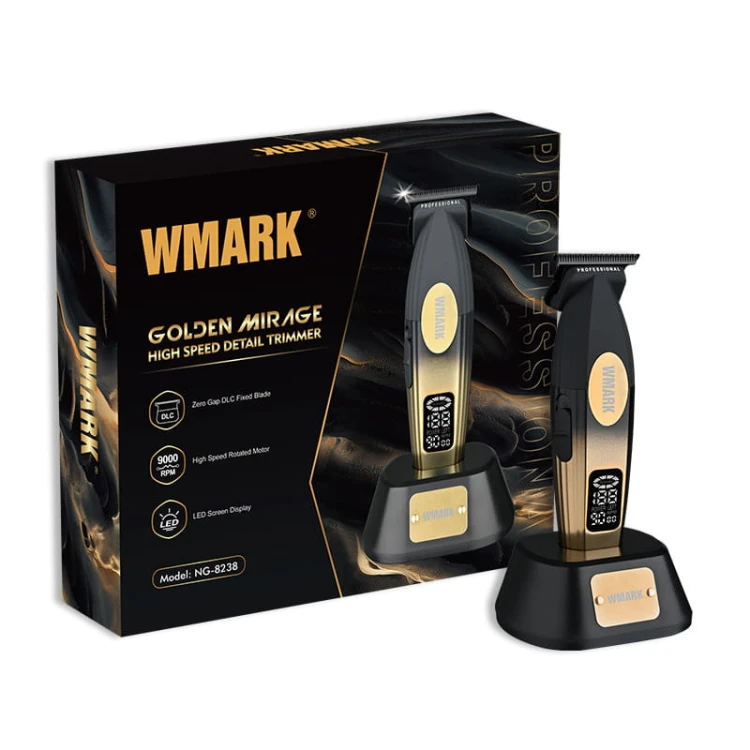 Zestaw Maszynka WMARK NG-8038 Trymer WMARK NG-8238 Shaver NG-983 Czarno-Złoty 5